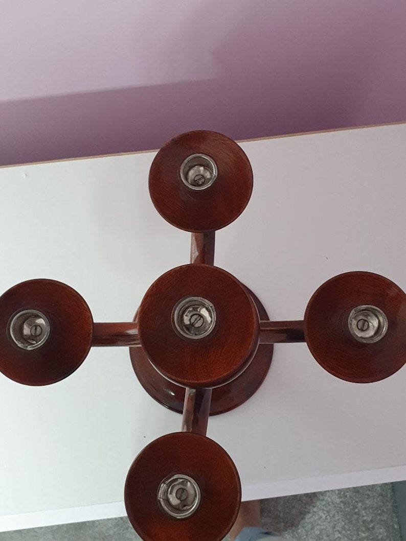 Rochelle Candelabra — Traditional Five-Light Wooden Candle Holder