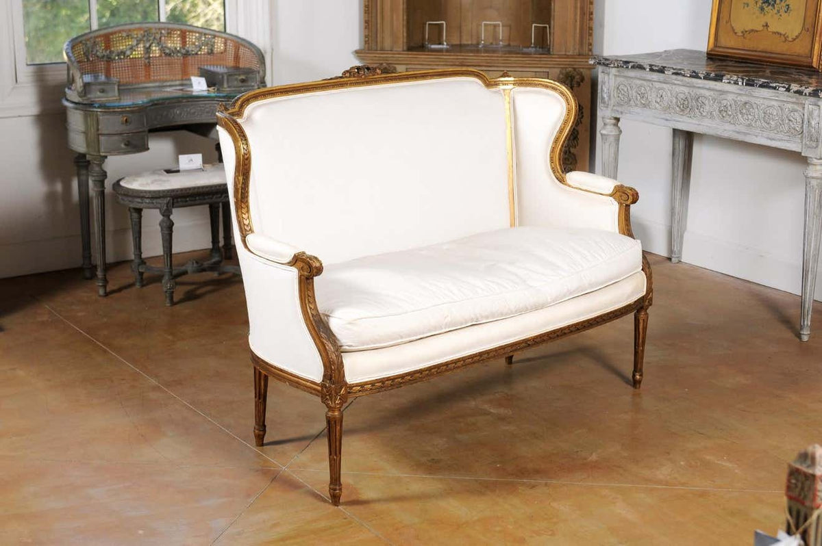 Dioréne — Handcrafted Teak Louis XVI-Inspired Settee