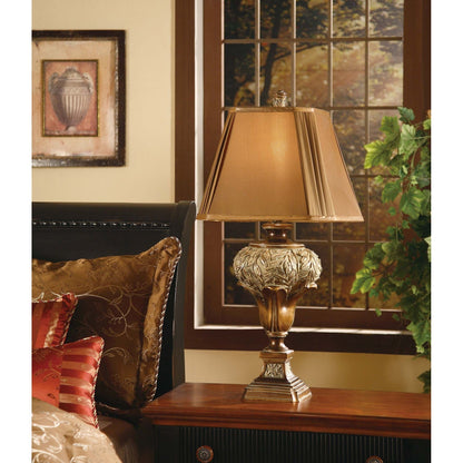 La Flamme d’Or — Traditional Acanthus Carved Table Lamp