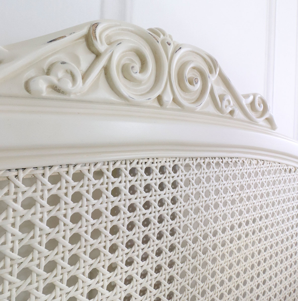 Cloud Etch — French Cane Panel Bed