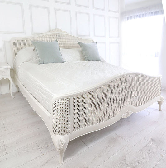 Cloud Etch — French Cane Panel Bed