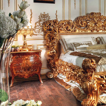 Yvarenne — French Baroque Gilded Carved Bed